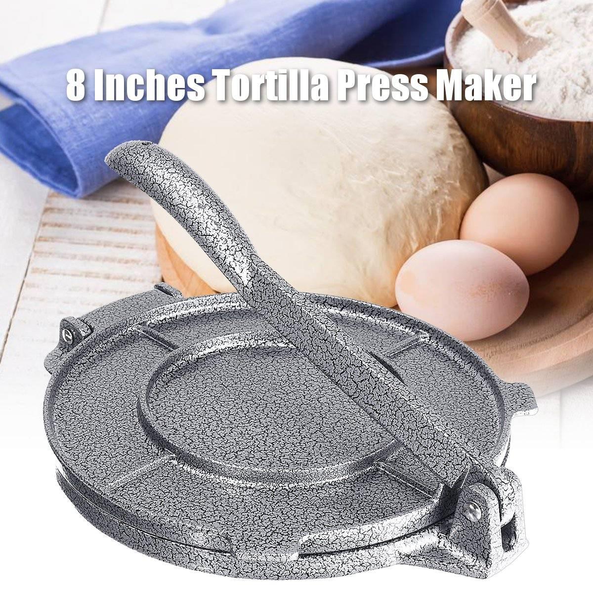 20CM Tortilla Maker Press Aluminum Foldable Home Kitchen Flour Corn Baking Press Maker (AK2)(AK1)