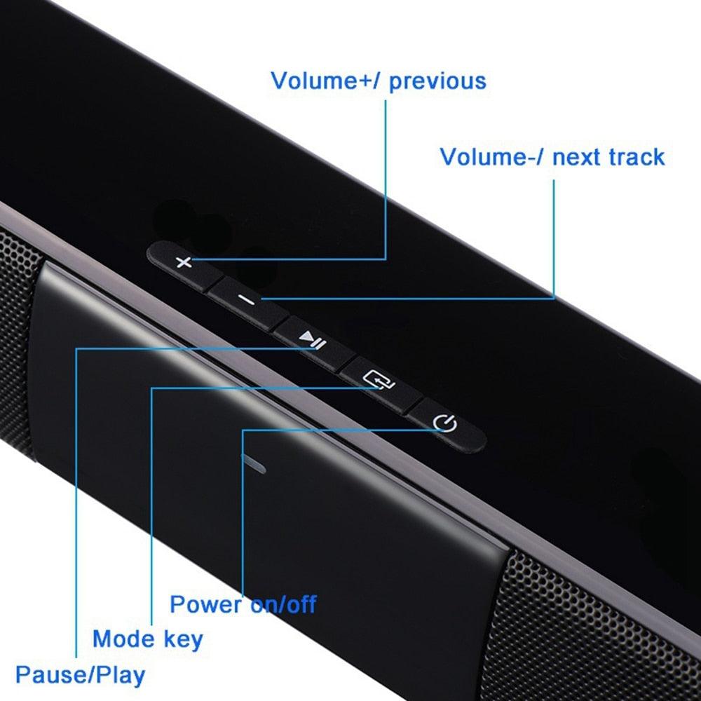 20W Portable Wireless Column Soundbar - Bluetooth Speaker Powerful 3D Music Sound bar Home Theater (HA5)(HA2)(1U57)(F57)
