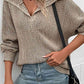 Heathered Horizontal-Ribbing Pullover Sweater - Deals DejaVu