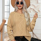 Cable-Knit Long Sleeve Sweater - Deals DejaVu