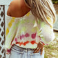 Openwork V-Neck Long Sleeve Sweater
