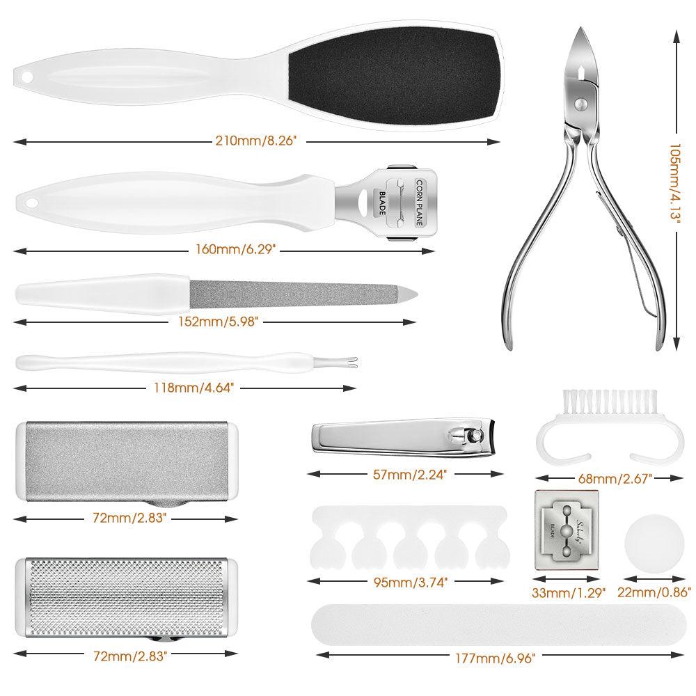 22Pcs/Set Nail Art Cuticle Scissors Cleaning Brush Dead Skin Pusher Fork Manicure Polish Remover Tools (N3)(1U85)
