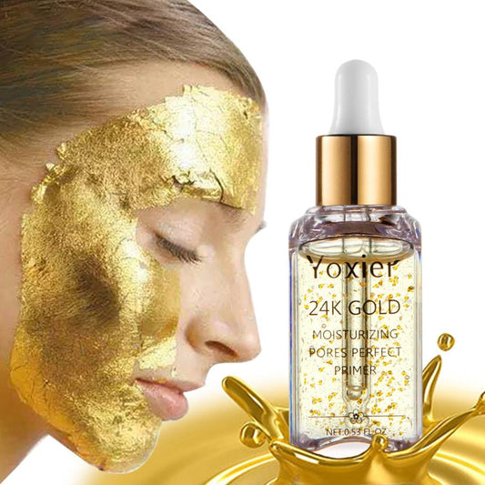 24k Gold Face Serum Oil Control Moisture Replenishment Makeup Base Moisturizing Essence Style (M1)(1U86)