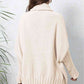 Turtle Neck Long Sleeve Ribbed Sweater