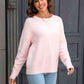 Round Neck Ribbed Long Sleeve Sweater