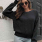 Crisscross Surplice Neck Long Sleeve Sweater