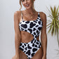 Cow Animal Print One-piece Swimsuit (TB10D) T