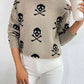 Patterned Drop Shoulder Sweater - Deals DejaVu
