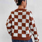 Checkered Round Neck Sweater - Deals DejaVu