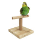 2Pcs Parrot Stand Toys - Bird Wooden Tabletop Perch Training Exercise Feet Claw Grinding Bite Chew Toy (7W4)(8W4)(F76)