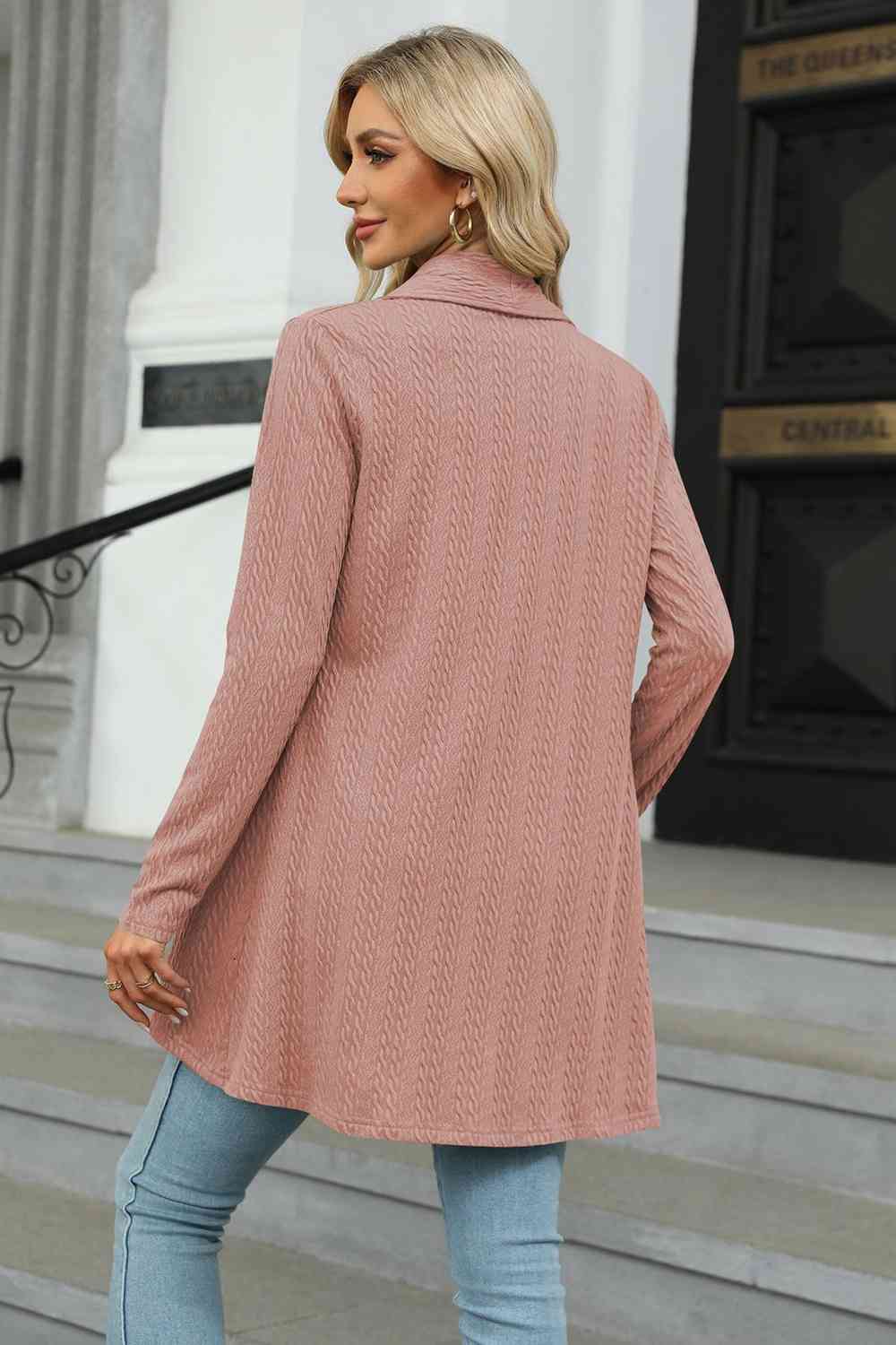 Open Front Long Sleeve Cardigan - Deals DejaVu