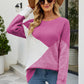 Color Block Round Neck Sweater