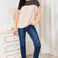 Double Take Color Block Dropped Shoulder T-Shirt