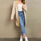 Woven Right Two-Tone Open Front Fuzzy Longline Cardigan - Deals DejaVu