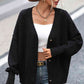 Button-Up Dropped Shoulder Cardigan