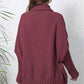Turtle Neck Long Sleeve Ribbed Sweater - Deals DejaVu