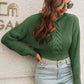 Cropped Mock Neck Cable-Knit Pullover Sweater - Deals DejaVu