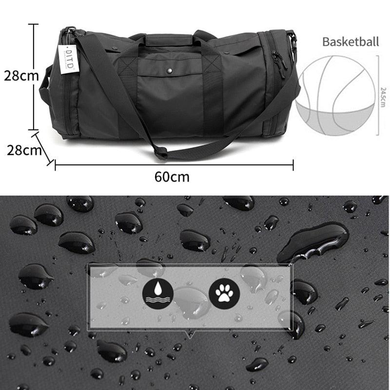 New Large Capacity Travel Bags - Waterproof PVC Duffle Handbag Sports Gym Bag - With Shoes Pocket (LT3)(F78)