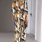 Printed Cropped Top and Pants Set