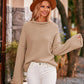 Mock Neck Drop Shoulder Sweater - Deals DejaVu