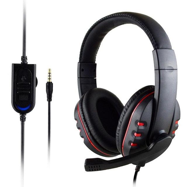 3.5mm Wired Gaming Headset PC Bass Stereo Surround Headphone Wired Computer Gamer Earphone With Mic For PS4 Laptop For XboX (AH)(1U49)