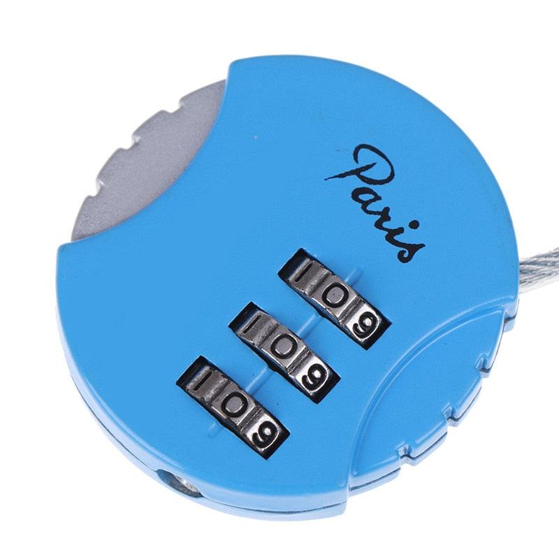 3 Dial Digit Password Combination Padlock Suitcase Luggage - Metal Code Lock Mini Coded Locks 3.7*9cm (2U104)