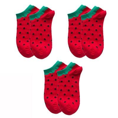 Great 3 Pairs/Set Women's Cotton Funny Ankle Socks - Print Animal Cartoon Hip hop Socks (2WH1)