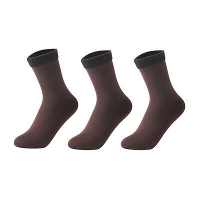 Great 3 Pairs Women's Winter Warm Socks - Thicken Thermal Socks - Solid Color (D87)(2WH1)(3WH1)