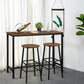 3 Piece Bar Table Set Pub Table and 2 Stools Counter Kitchen Dining Set (FW1)(FW3)(1U67)