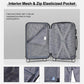 3 Piece Set 100% ABS Luggage Set - Traveling Luggage Bags with Wheels (1U78)(LT1)(LT2) (1U78)