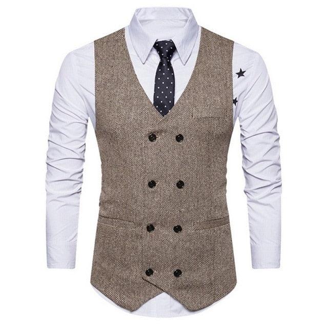 Men's 3 Pieces Black Elegant Suits - Pants Vest Jacket Slim Fit Single Button Party Formal Business Dress Suit (3U10)
