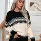 Round Neck Cable-Knit Sweater - Deals DejaVu