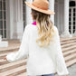 Heart Graphic Round Neck Sweater - Deals DejaVu