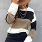 Longing For Fall Color Block Sweater