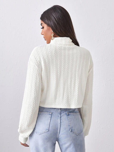 Turtleneck Long Sleeve Top - Deals DejaVu