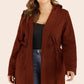 Plus Size Drawstring Waist Hooded Cardigan with Pockets - Deals DejaVu