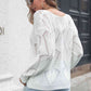 Openwork V-Neck Dropped Shoulder Sweater - Deals DejaVu