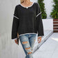 Round Neck Dropped Shoulder Sweater - Deals DejaVu