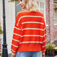 Striped Johnny Collar Sweater - Deals DejaVu