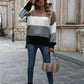 Color Block Round Neck Sweater - Deals DejaVu