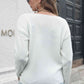 Cable-Knit V-Neck Sweater