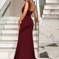 Rhinestone One-Shoulder Formal Dress (BWM) T - Deals DejaVu