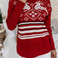 Reindeer Print Pullover Sweater