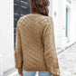Round Neck Dropped Shoulder Sweater - Deals DejaVu