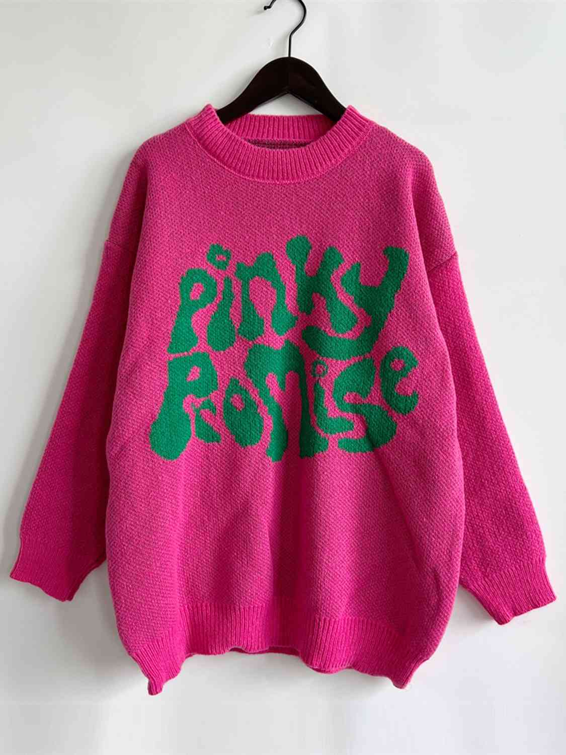 PINKY PROMISE Graphic Sweater - Deals DejaVu