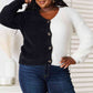 Woven Right Contrast Button-Front V-Neck Cardigan - Deals DejaVu