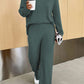 Ribbed Half Button Top and Pants Set
