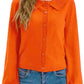 Collared Long Sleeve Button Down Cardigan - Deals DejaVu