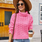 Turtle Neck Cable-Knit Sweater