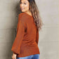 Double Take Tied Balloon Sleeve Round Neck Sweater